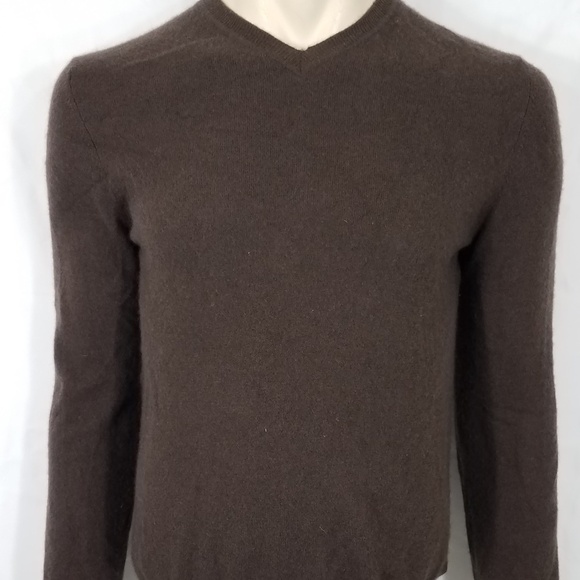 Apt. 9 brown v-neck Cashmere sweater mens Medium